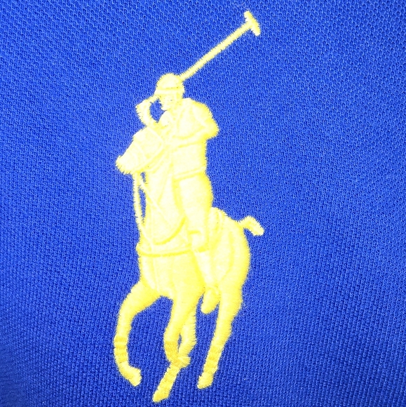 Polo by Ralph Lauren Boys Blue and Green Polo Shirt - Picture 3 of 5